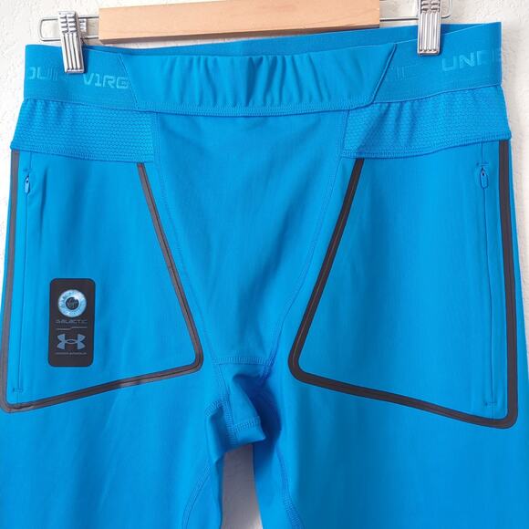 Under Armour x Virgin Galactic Men's Blue Leggings XL Compression Pants RARE - Picture 7 of 9